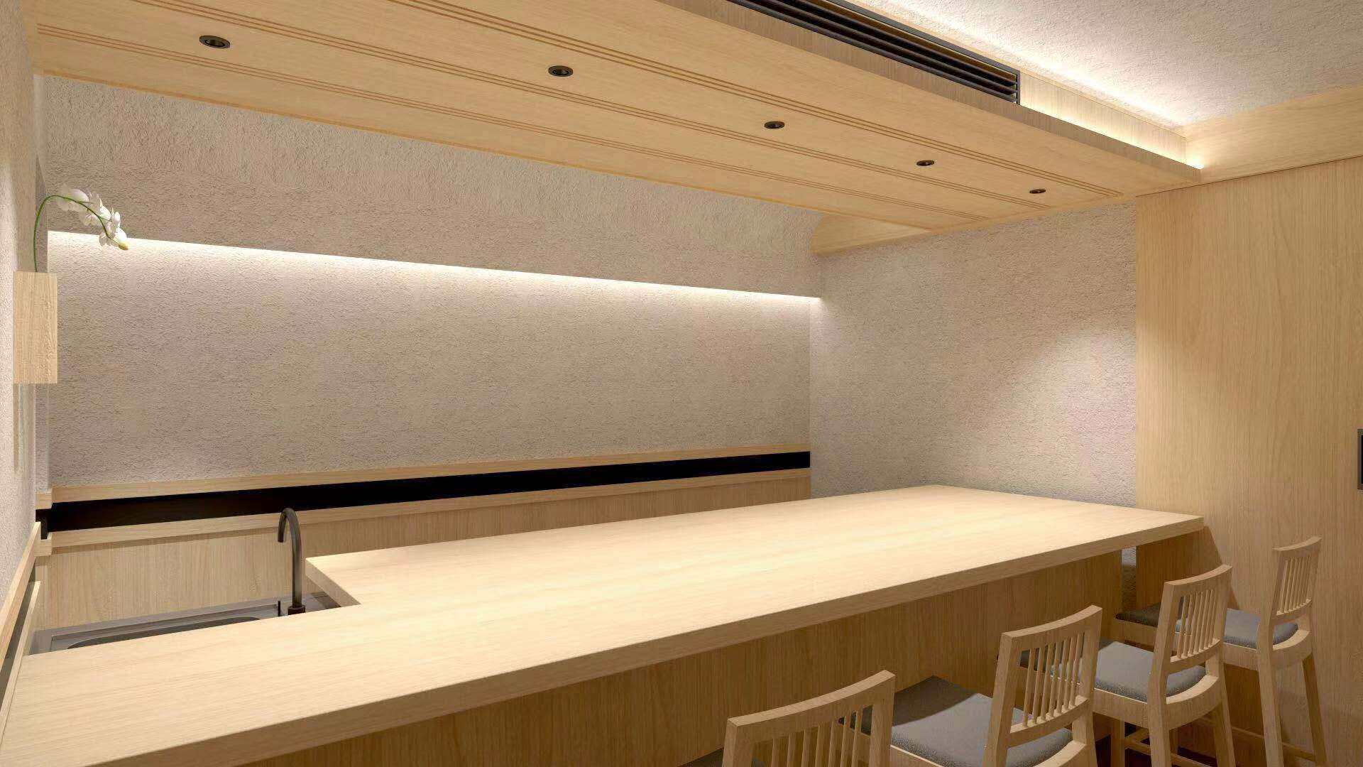 Provide Japanese cuisine sushi restaurant cypress decoration custom izakaya teppanyaki meat with case map