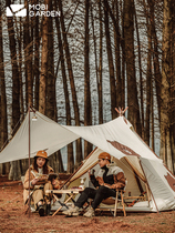 Pastoral flute Brown Bear A tower tent Line Friends pyramidal windproof Rain-Proof Tent Outdoor Camping