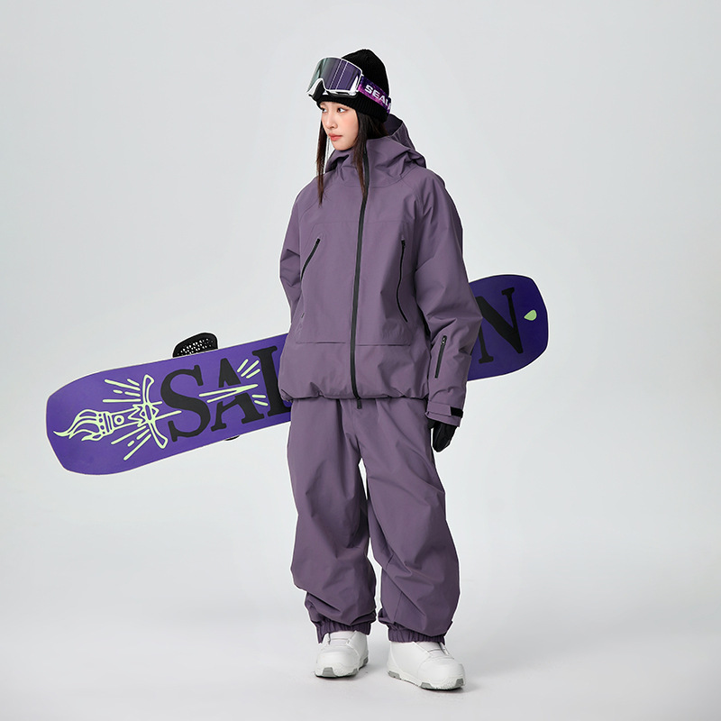 New Ski Suit Set for Women, Suitable for Both Single and Double Board, Durable and Warm; Men's Waterproof Ski Jacket and Pants