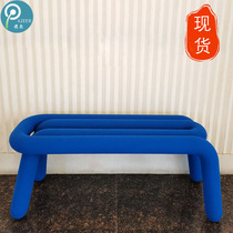 Bold Chair Designer Chair Net Red Shaped Elbow Chair Sample Room Creative Paper clip double dining chair bench