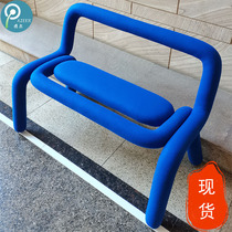 bold  chair designer chair special-shaped chair creative net red chair paper clip bent tube double backrest dining chair bench