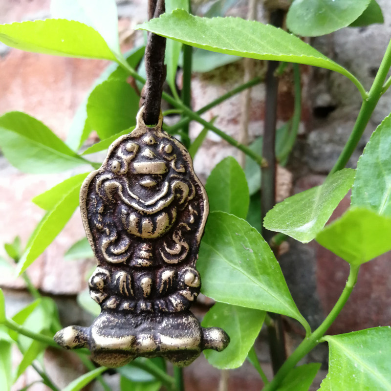 May you make a fortune and be more willing you are Ping An pure Bronze Bottle sign from Nepal-Taobao