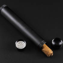 Black Aluminum Alloy Cigar Tubes With Moisturizer Cigar Moisturizer Tubes wet cartridges Single-branch portable Cuban cigar accessories