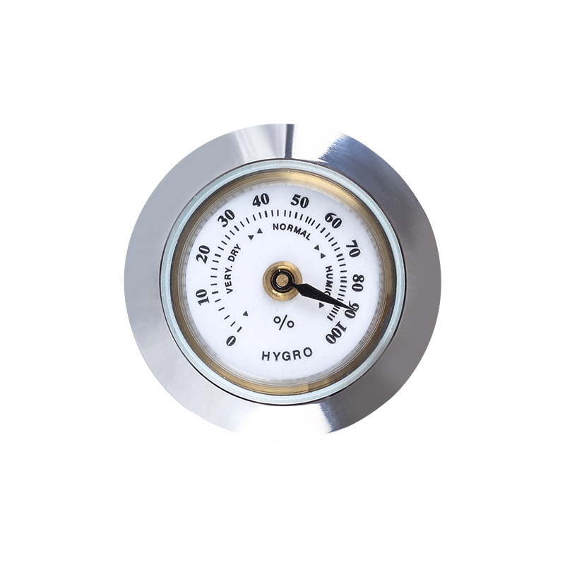 Mini cigar hygrometer high-precision cigar box guitar box hygrometer cigar tube special metal machinery