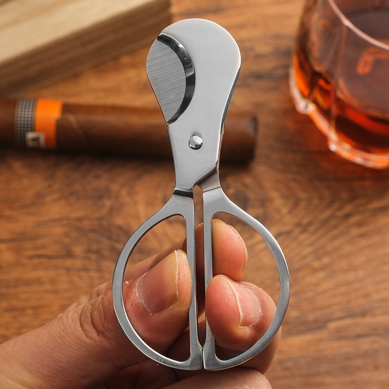 Stainless steel cigar scissors cigar cutter portable scissors Cuban cigar tool cigar drilling cigar accessories