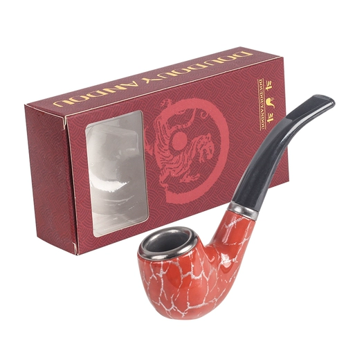 Удобная мужская маленькая металлическая горшка старого в стиле сухого дыма, борющаяся за начинающую мужскую резиновую деревянную засуху, чтобы курить сумка