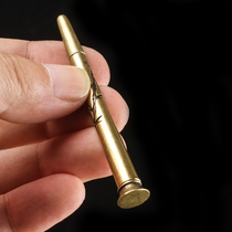 Bamboo leaf pure copper pipe press rod anti-flame out pipe tool accessories press rod needle two-in-one portable carbon repair