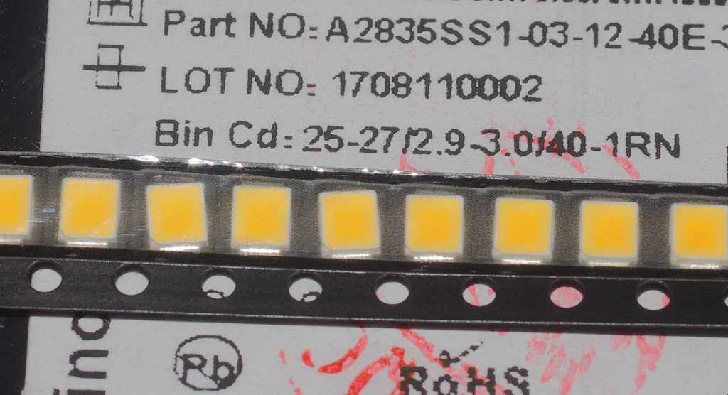 3 YUAN 250 pcs 3000K 4000K 6500K 60MA 2835 SMD LED LIGHT DIY LED