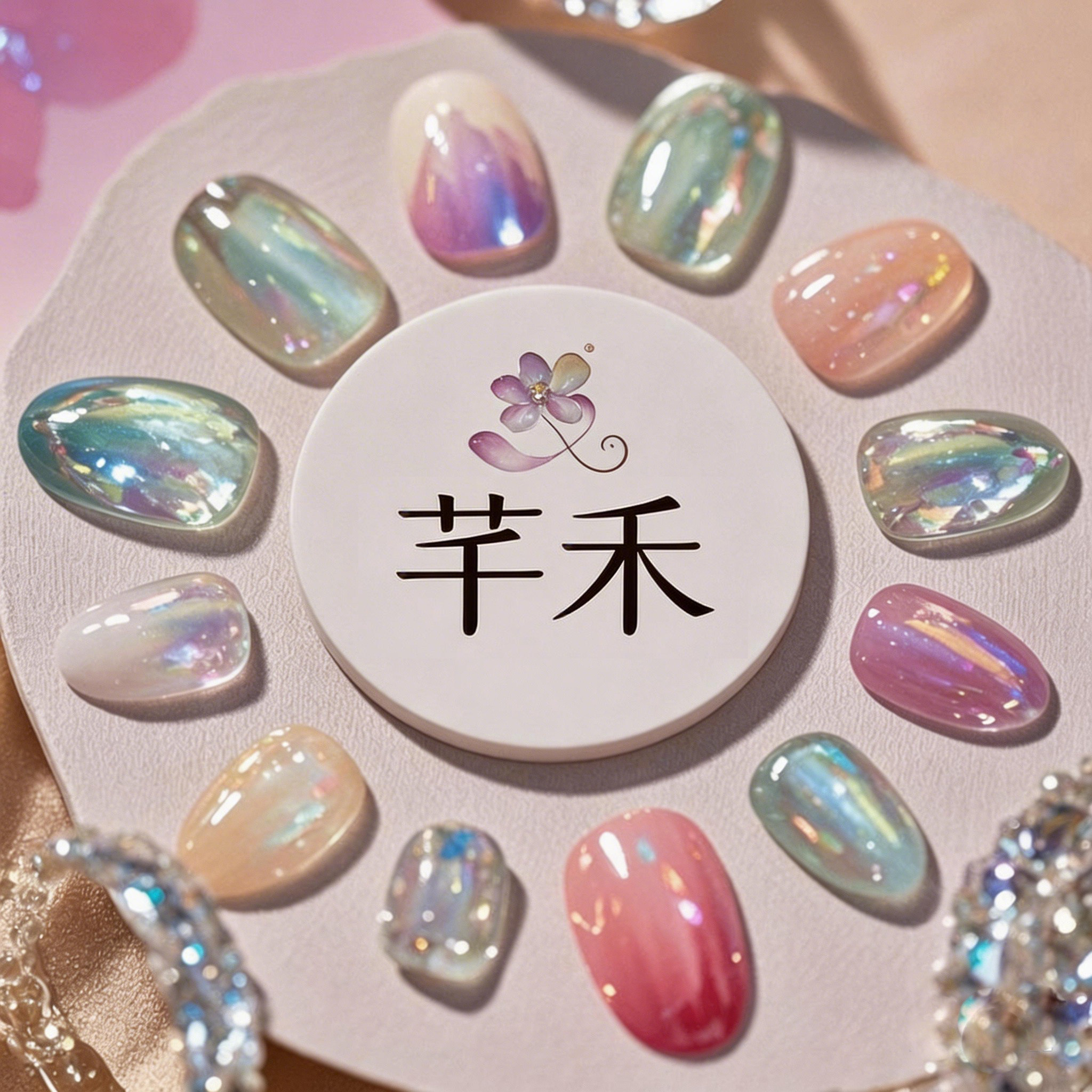 芊禾手工美甲的LOGO