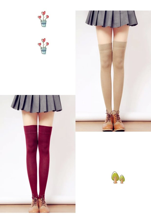 Vớ cao của Nhật Bản Harajuku trên tất đầu gối vớ nữ cotton vớ vớ vớ vớ đùi nữ vớ Hàn Quốc tất