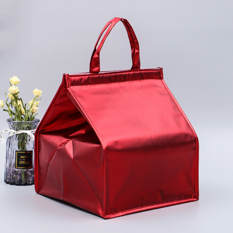 12 inch large dish hot pot seafood cake insulation bag portable delivery distribution bag aluminum foil thickened refrigerated bag customization - Taobao