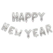 16 inch happy new year letter aluminum foil balloon set Happy New Years Day decorative aluminum foil balloon