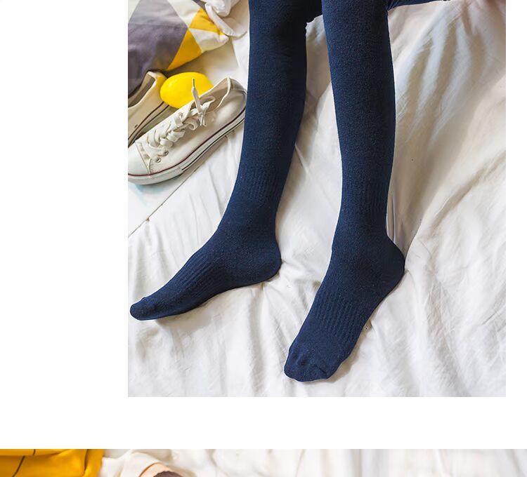 Vớ cao nữ qua đầu gối dày mùa thu và mùa đông cotton dài vớ đầu gối vớ ấm cộng với nhung dài Nhật Bản tất đùi lót lông