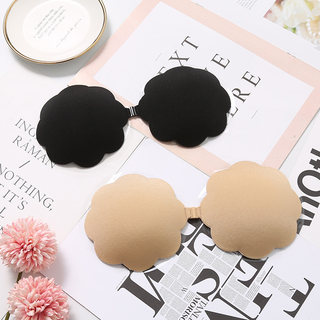 Internet celebrity style breast pads, push-up silicone invisible anti-slip, traceless thickened bra, swimming anti-exposure bra