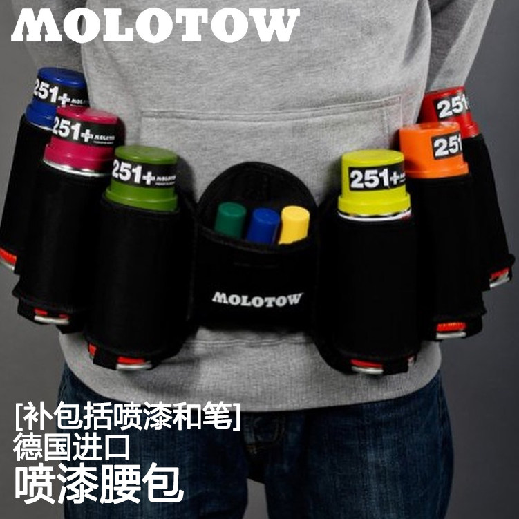 German imports MOLOTOW spray paint purse strings only black