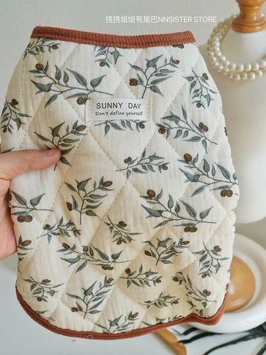 Зимний хлопковый демисезонный ретро пуховик, удерживающий тепло жилет без рукавов, увеличенная толщина, цветочный принт