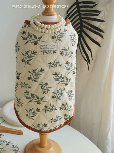 Зимний хлопковый демисезонный ретро пуховик, удерживающий тепло жилет без рукавов, увеличенная толщина, цветочный принт