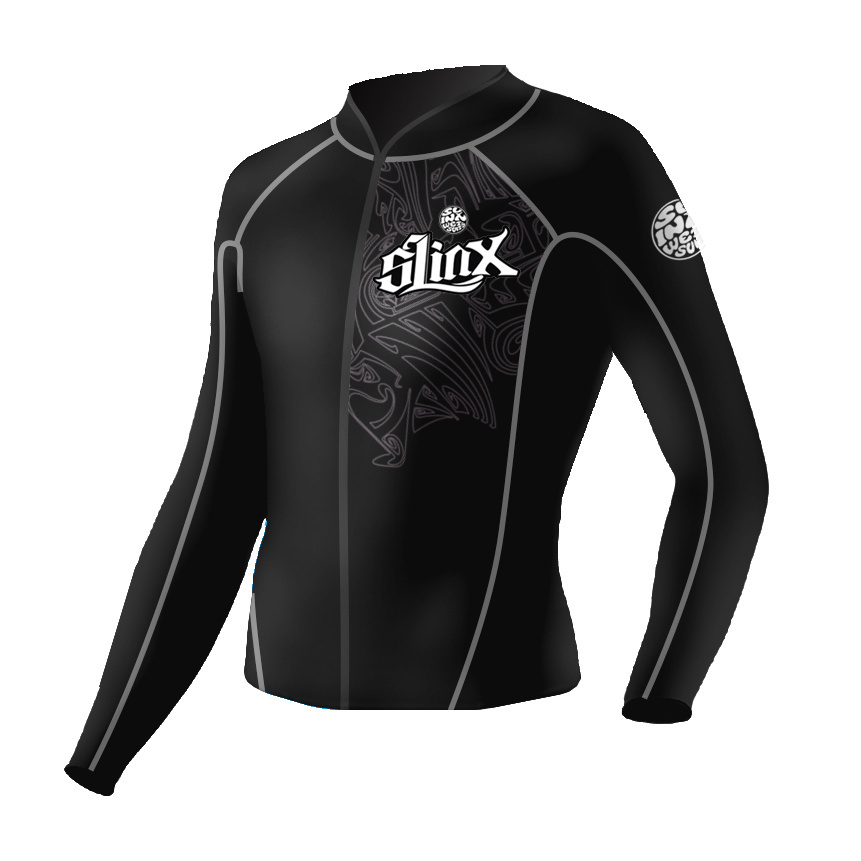 SLINX Men and Women 2mm Long Sleeve Two Piece Jacket Wetsuit Warm Top Snorkeling Winter Swimsuit Front Zipper