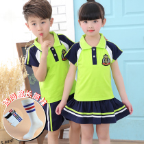 School uniforms for primary school students summer suits new boys and girls sports suits pure cotton kindergarten garden uniforms summer suits