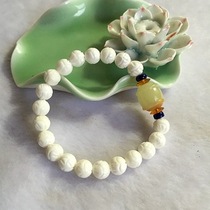 Natural shell lotus handstring women with yellow and white old Jade Jinpo Jingpo to keep evil and safe gifts