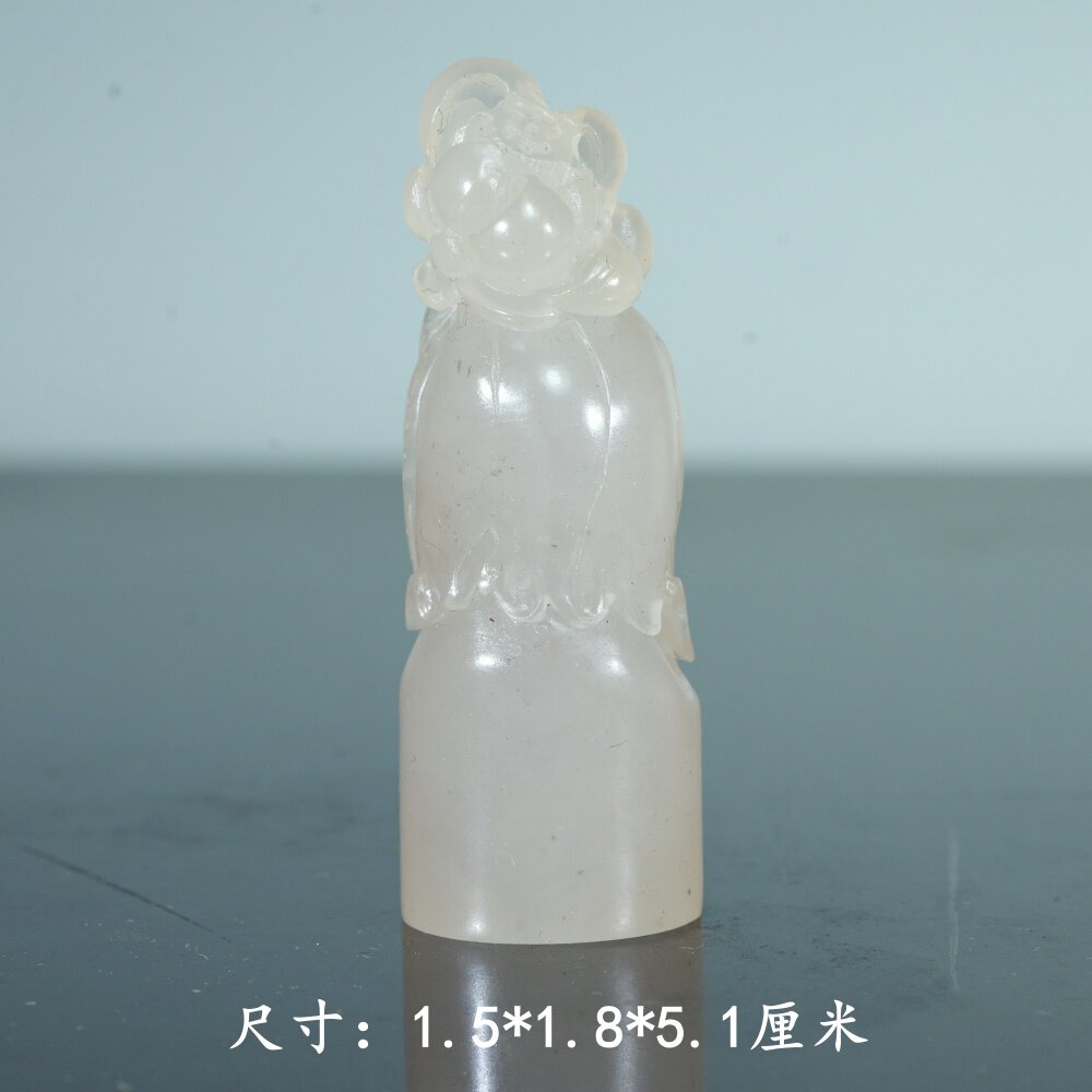 Shoushan Stone Seal: High Mountain Crystal Lotus Design - Product image 7