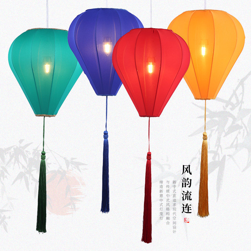 Mid-autumn lantern night scene street layout diamond lamp tea house aisle dining room classical palace lamp decoration new Chinese style luminous