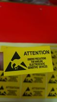 Attention sticker anti-static sticker label warning phrase sticker sticker