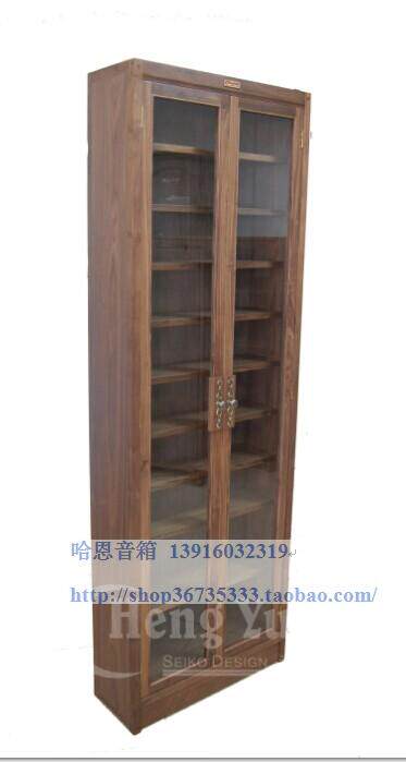 Reputable Rack Aristocratic Quality 276CD Cabinet DVD Cabinet Dish Cabinet Blue Light Walnut Full Solid Wood Black Walnuts