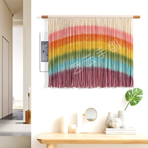 ins rainbow woven tapestry meter box blocking decorative painting Nordic style bedroom background cloth living room door curtain hanging cloth