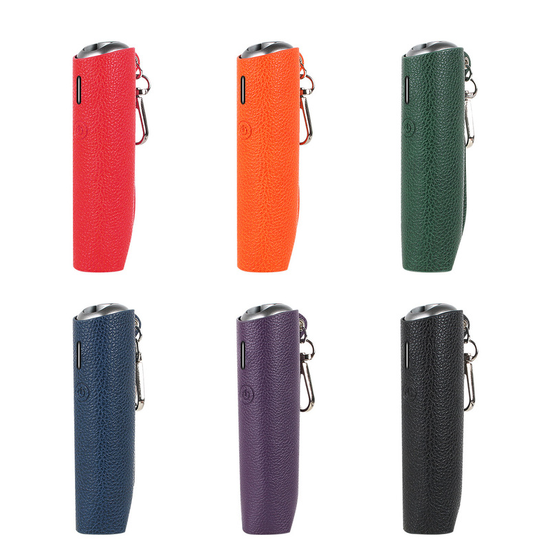 Ploom Aura All-In-One Protective Leather Case with Hanging Chain, Pu Leather Material, Lychee Pattern