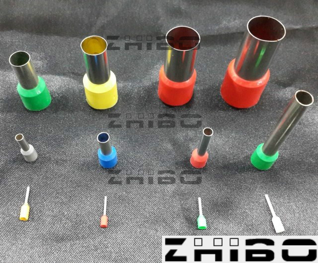 Pipe type pre-insulation terminals VE-1012 cold press tubular wiring end head copper wiring terminals 1000 packets