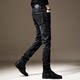 ສະຖານີເອີຣົບລະດັບສູງ embroidered jeans ພິມສໍາລັບຜູ້ຊາຍໃນດູໃບໄມ້ລົ່ນ slim-fitting elastic trendy brand slim pants ບາດເຈັບແລະສໍາລັບຜູ້ຊາຍ