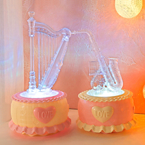 Colorful flash rotating Little Swan Music Box Music Box Music Box Christmas Childrens Day girl birthday gift companion gift