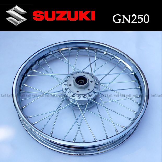 Fever version Suzuki GN250 grass on fly ST250 Suzuki pig TU250 spokes steel wire front hub assembly