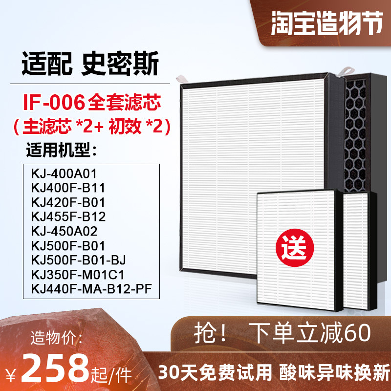 Suitable for Smith air purifier main filter KJ-400A01 420F-B01 350F-M01 KJ868B