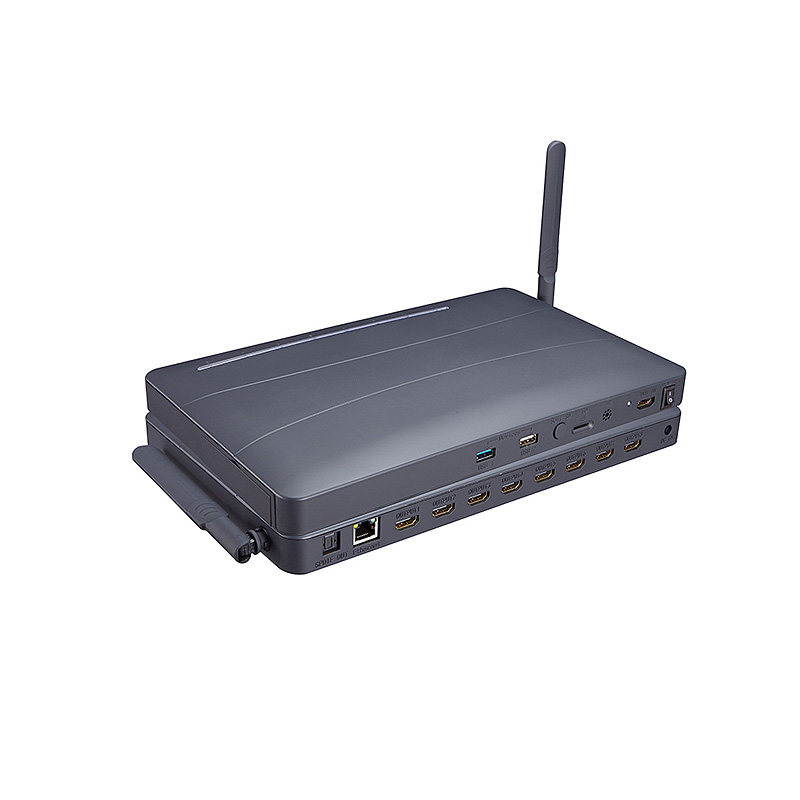 TV store demonstration 4K high-definition bit stream instrument player 8-way hdmi distribution split screen device wireless WiFi source