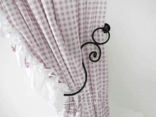 European curtain Curtain curtain curtain hook Wrought iron hook Curtain hook Suction wall Wrought iron hook Large S hook