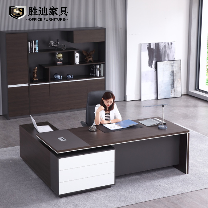 Golden Drill Boss Desk President Desk Minimalist Modern Big Bandae Desk Manager Table Manager Single Composition Office Furniture