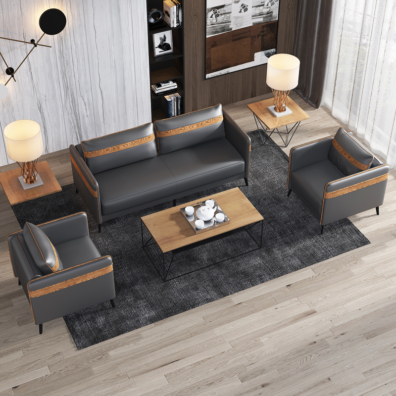 Office Sofa Tea Table Combo Suit Brief Modern Trio company guests in talks for small sofas