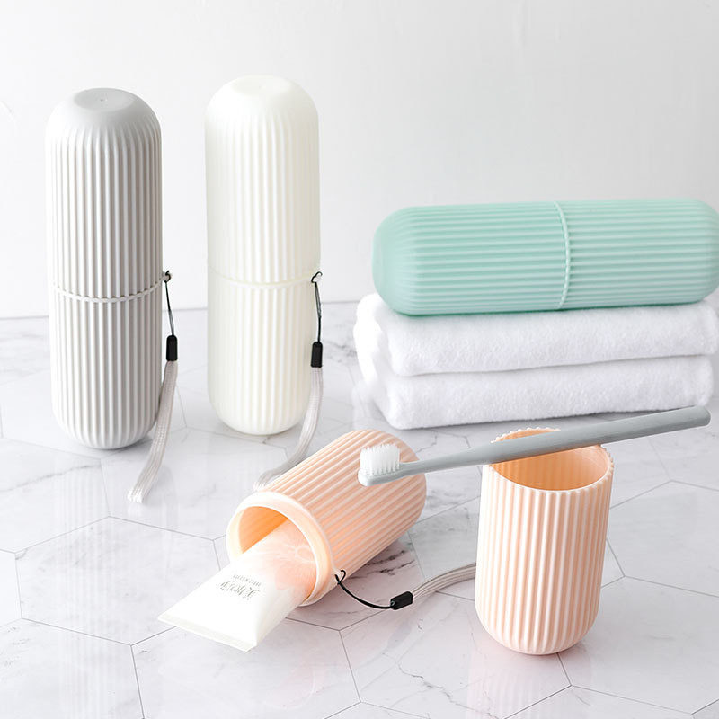 Outdoor travel PP portable wash cup toothbrushing cup toothbrushing cup toothbrush box toothpaste containing box travel toothbrush cup