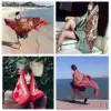 Travel vacation summer seaside Oversized dual-use versatile cotton and linen beach towel Sun protection quick-drying shawl wrap skirt Thailand