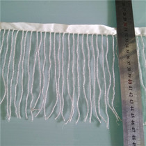 15 New CM long tassel glass beaded sling costume dance skirt heavy industry bucket hat lace silver Brown