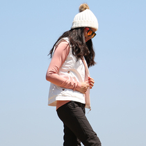 (Special clearance) outdoor waterproof cotton vest full pressure rubber oil-proof thick ski suit stand neck vest Lady