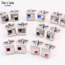 De Lisle Suit Shirt Customized Cufflinks Men's Light Luxury Customized French Premium Diamonds Korean Style