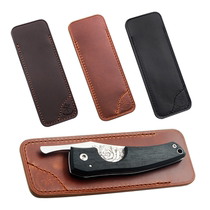 LES FINES LAMES folding cigar cutter leather case French original cigar scissors portable protective case