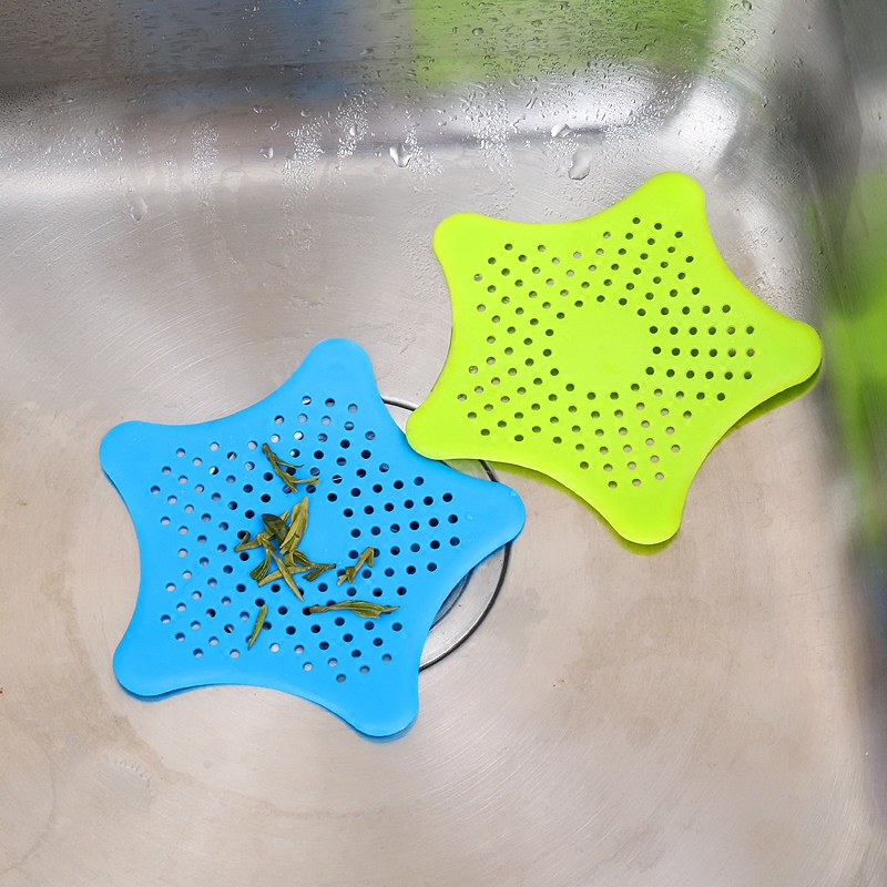Creative Sea Star Soft Glue Kitchen Sink Anti-Clogging Floor Drain Bathroom Sewer Outfall Hair debris filter