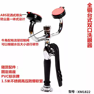  Factory inspection School Hospital Chemical factory laboratory with all copper desktop wall-mounted double-mouth eye washer