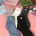 Phiên bản Hàn Quốc của cô gái trái tim Harajuku sinh viên vớ cotton hoang dã dễ thương trái tim rắn màu ống vớ đại học vớ dài vớ thể thao