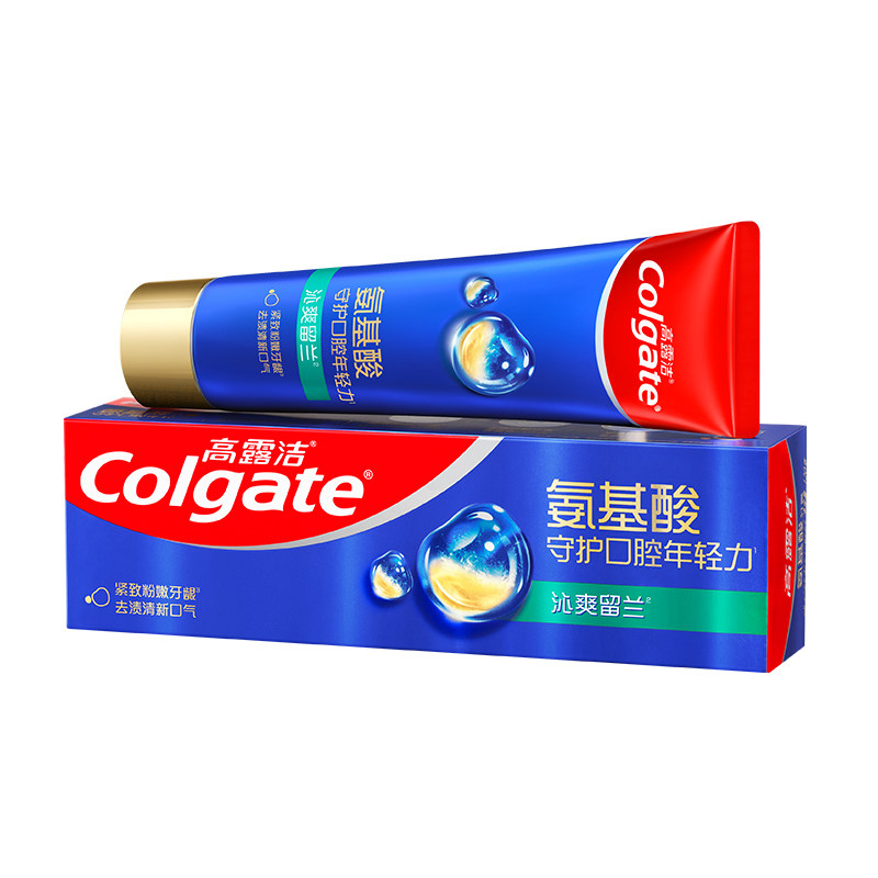 Colgate amino acid toothpaste refreshing spearmint flavor 120g protects gums anti-cavity fresh breath men and women contain fluorine