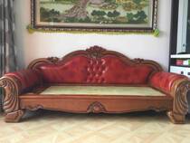 Solid Wood jade bed electric Jade Fire Kang concubine chair heating sofa Korean recliner living room beauty couch installation